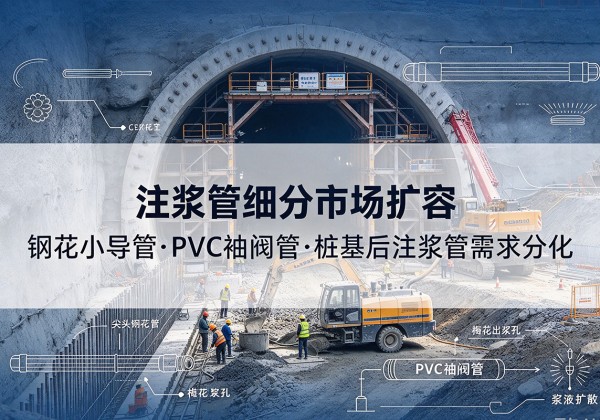 宝清注浆管细分市场扩容，隧道钢花小导管、PVC 袖阀管、桩基后注浆管需求分化